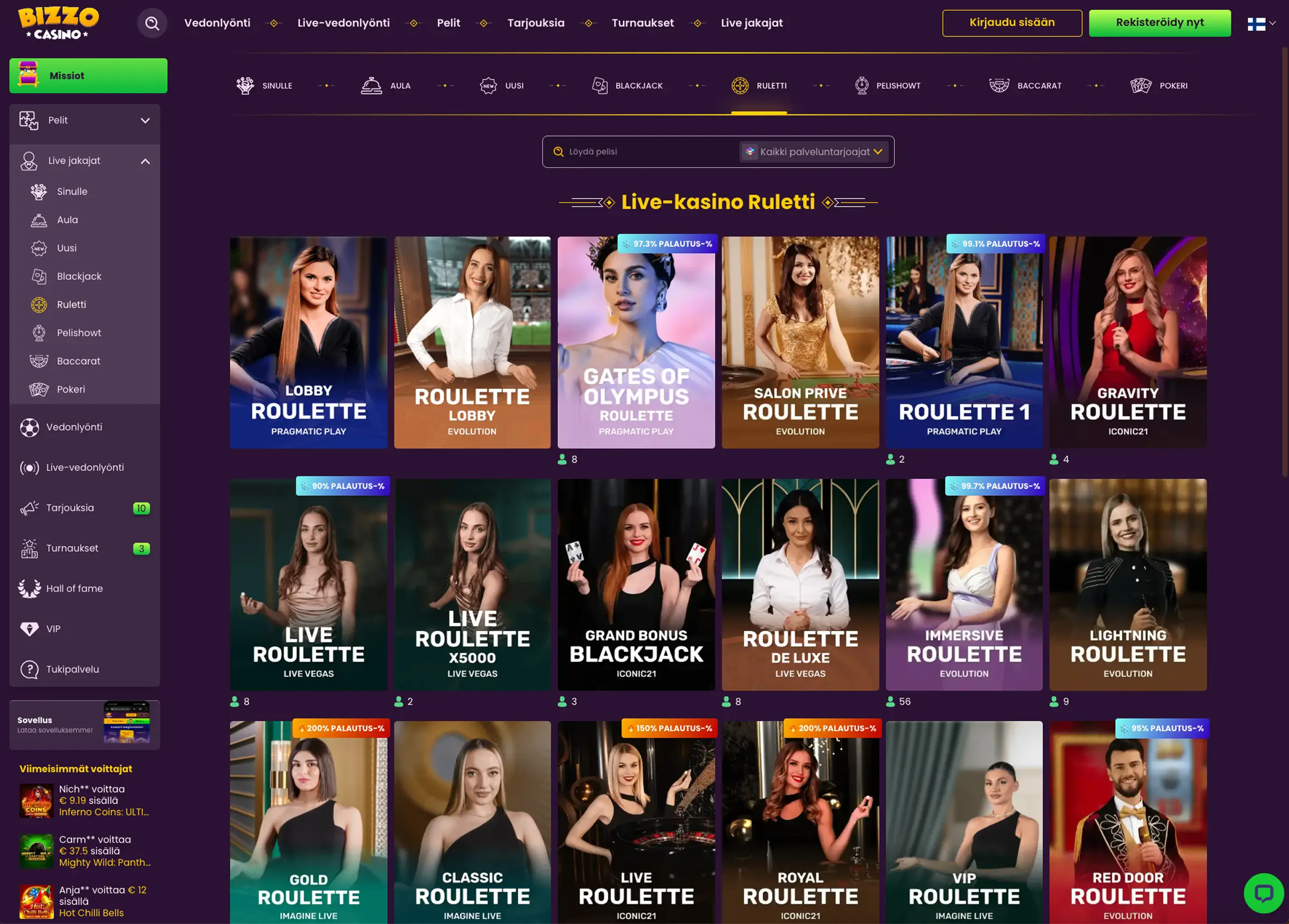Bizzo Casino Pelialusta